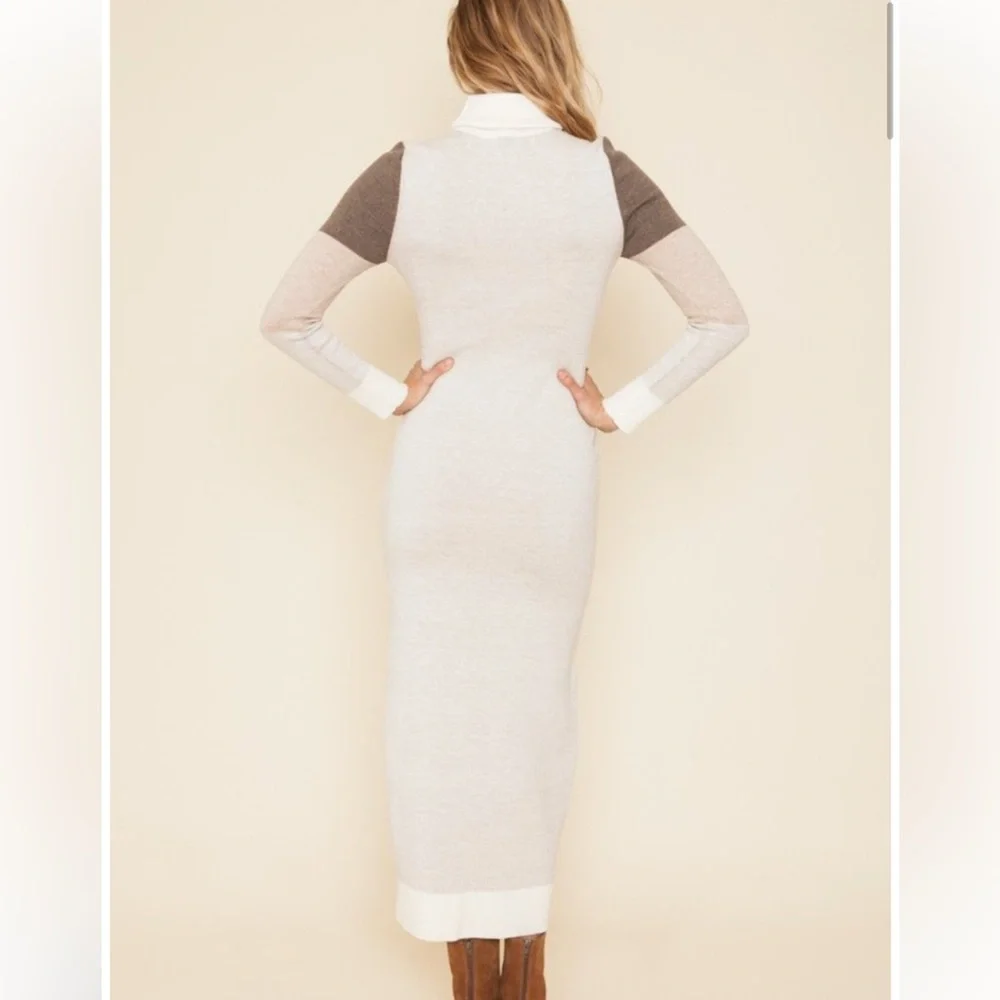 RARE Sugarhigh Lovestoned Mariposa Butterfly Turtleneck Wool Sweater Dress Large - Picture 3 of 15